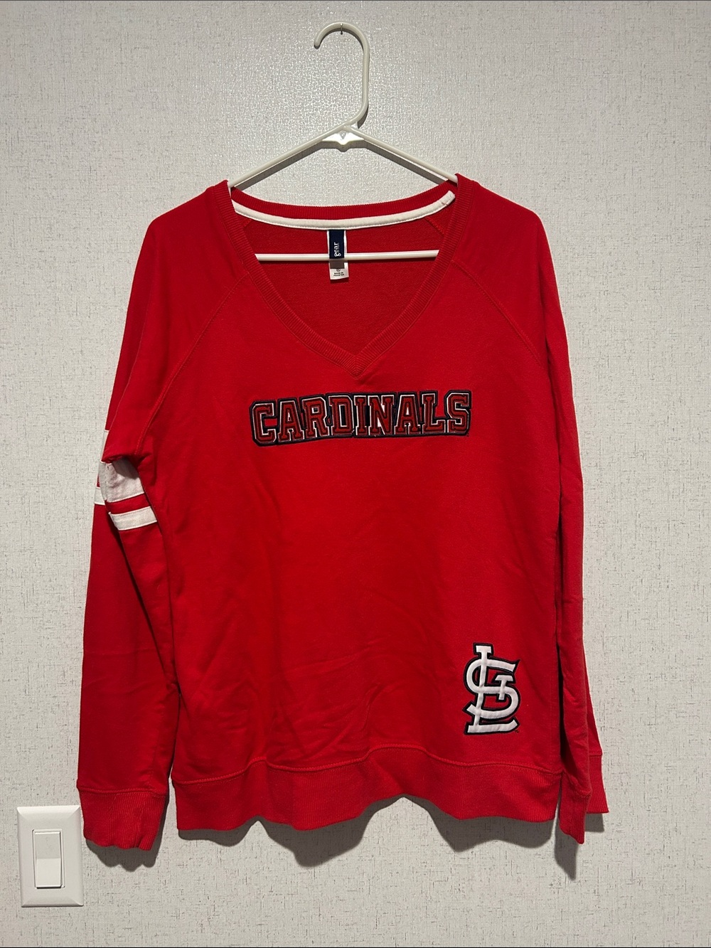 St. Louis Cardinals Red V-Neck Sweatshirt
